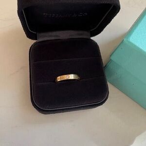Tiffany & Co. Gold Band with Diamond Accent